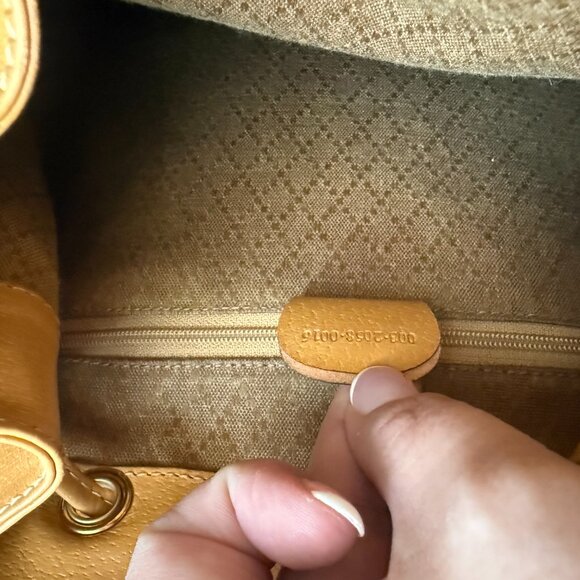 EUC GUCCI Leather Bamboo Medium Backpack with COA - Picture 9 of 16